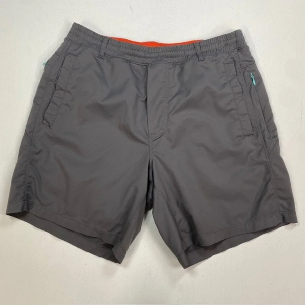 Birddogs Boom Classic Gray Athletic Shorts Orange Liner Mens Medium 7 Inseam